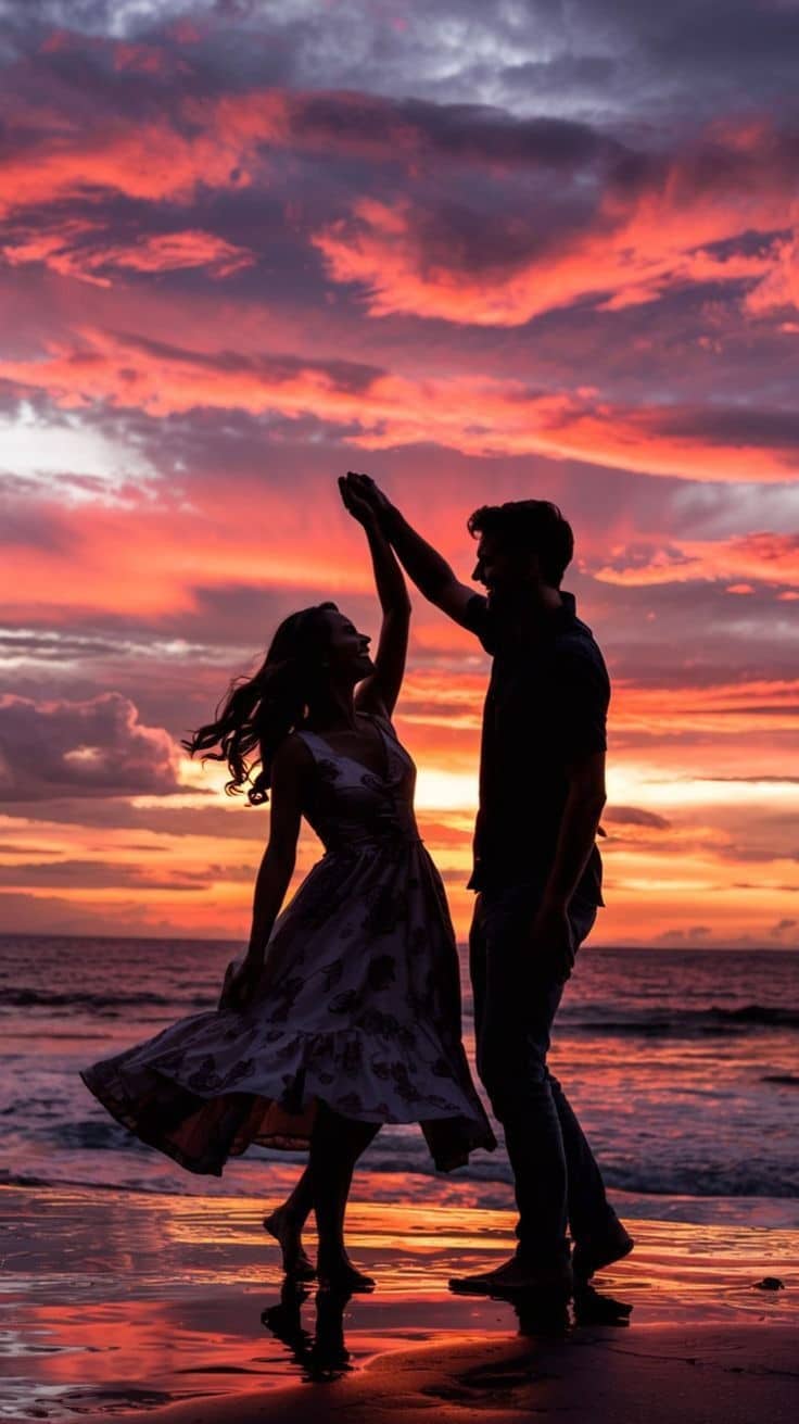 Pôr do sol a dois